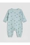 Lcw Baby Blue Patterned Baby Boy Romper - 2