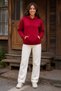 Women's Wing Stone Printed Hooded 3-Thread Brushed Oversized Sweatshirt - 3
