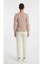 Women's Powder-Colored Knit Blouse with Lace Sleeves. - 3