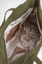 Women's Bamboo Khaki Large Shoulder Tote Bag with Back Zipper Pocket and Lined Zipper Closure. - 5