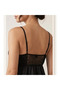 Satin & Lace Cami Set with Shorts – Black - 3