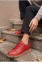 3480 Genuine Leather Casual Women's Shoes-Red