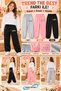 Winter, Spring, and Autumn Elastic-Leg Sweatpants Set in Black, Pink, and Gray (3-Piece) - 3