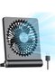 مروحة مكتب صغيرة قابلة لإعادة الشحن عبر USB، 3 سرعات، رياح قوية