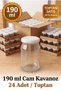 24-Piece Wholesale Multi-Purpose 190 Cc Metal-Lidded Glass Jars for Canning, Jam, Honey, Sauce, and Spices, Baby Food Jar Set, 190 Ml.