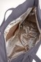 Women's Bamboo Grey Large Shoulder Tote Bag with Back Zipper Pocket and Lined Interior. - 5