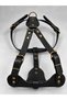 Premium Genuine Leather Dog Chest Harness – Durable, with Nameplate, Adjustable, Thick Leather, Antique-Style Accessories. - 5