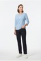 Women's Printed Blue 3/4 Sleeve Blouse