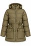 Women's Hooded, Drawstring-Waist, Long Puffer Coat with Large Pockets. - 2