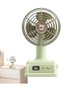 Vintage Table Fan Portable USB Rechargeable Digital Display