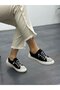 Vollex Denim Material Women's Stylish Sneakers with Stones