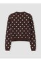 Peak New Season Brown Polka Dot Women's Knit Cardigan - 3