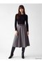 Rmz Clothing Difference: Belted, Pleated, A-Line Midi Skirt. - 3