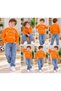 Boys' Orange Printed Sweatshirt—Casual Sportswear - 3