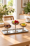Viella 3-Piece Steel Serving Set – Elegant Tray Set for Serving Dishes.