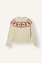 New Year's Themed Hair-Braided Crew Neck Sweater for Girls I8701A826Cw - 2