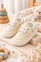 Baby Boy Cream Lace-Up Stitch Detail Soft Sole Casual Sports Slipper Shoes (4-12 Months / Size 18-19) - Lnc-5203 - 2