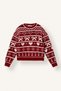 New Year's Themed Jacquard Knit Sweater for Girls I8699A826Cw
