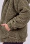 Women's zip-up hooded long plush fleece cardigan - 8