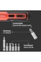 مفك براغي كهربائي قابل لإعادة الشحن 3.6 فولت، شحن عبر USB، 24 رأس