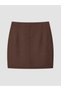 Peak New Season Brown Plus Size Regular Fit Mini Skirt - 6