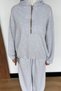 Women's 3-Thread, Brushed Inside, Half-Zip, Stopper-Style Hooded Set 3271 Grimelanj - 3