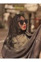Golden Glow – Luxury Black & Gold Shimmer Hijab for Women | Elegant Metallic Evening Shawl - 3