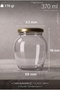 24-Piece Wholesale Multi-Purpose 370 Cc Metal-Lidded Egg-Shaped Glass Jar Set for Canning, Jam, Chocolate, Honey, Sauce, and Spices, Baby Food Jar Set, 370 Ml. - 2