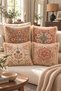 Set of 4 Tasseled Decorative Cushion Covers, Premium Tasseled Decorative Cushion Covers, Aura Series, Babylon Garden Soft - 2