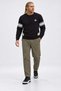 Men's Plus Size Crew Neck Duoflex Sweatshirt 26700 Black