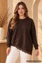 Women's Plus Size Bottoming Shirt with Guipure Detail, Long Sleeve, Crew Neck, Stretchy Sweatshirt.
