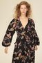 Printed tie-detail dress