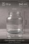 6-Piece Multi-Purpose 340 Cc Oval Metal-Lidded Jar Set for Preserves, Jams, Chocolate, Honey, Sauces, and Spices, Baby Food Glass Jar Set, 340 Ml. - 2