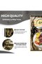 Plastic Serving Tray with Handles, Rectangle Black Decorative Tray - 3