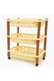 3-Tier Plastic Storage Basket with Wheels | Plastic Rectangle Kitchen Shelves | Multi-Use Kitchen Sh