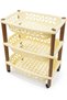 3-Tier Plastic Storage Basket with Wheels | Plastic Rectangle Kitchen Shelves | Multi-Use Kitchen Sh - 4