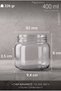 24-Piece Wholesale Multi-Purpose 400 Cc Flat-Bottom Metal-Lidded Glass Jar Set for Canning, Jam, Chocolate, Honey, Sauce, and Spices, 400 Ml. - 2