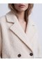 Quality Pieces from Çelebi Store Double Breasted Roba Collar Loose Fit Women's Cashmere Coat - 4
