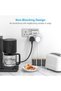 Multi Plug Adaptor, Double Plug Adapter UK, 2USB-A & 1USB-C Plug Extension Socket, Slim Wall Extensi - 4