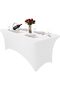 6FT Stretch Tablecloth, Rectangular (White)
