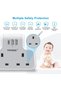 Multi Plug Adaptor, Double Plug Adapter UK, 2USB-A & 1USB-C Plug Extension Socket, Slim Wall Extensi - 6