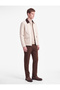 Classic Contrast Collar Long Sleeve Pocketed Buttoned Cashmere Jacket - 2