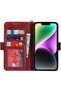 غطاء لهاتف iPhone 14، غطاء محفظة من جلد البولي يوريثان مع حزام للمعصم وحامل للبطاقات، غطاء واقٍ من الصدمات - - 3