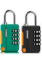 Gym Locks with High Security, Combination Padlocks,2 Piece (BLACK-GREEN)