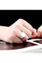 Men Silver Plated Ring Size 10 - 5