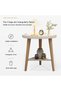 2 Tier Coffee Table, Round End Table Sturdy Bedroom Guest Room Bedside Corner Table With Storage Fun - 8