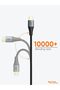 كابل USB C قصير بطول 0.8 قدم، شاحن من النوع C بتصميم خارجي مزدوج الضفيرة، USB A إلى النوع C للشحن السريع - 4