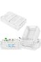Plastic Storage Baskets for Desk Organizing, Office Drawer Organizer, 2 Medium+2 Small Durable Foldi