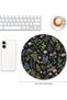 Round Mouse Pad, Cute Small Computer Mouse Mat, Personalized Pattern, Stitched Edge, Non-Slip Rubber - 4