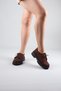 Amber Lace-Up and Feather-Detailed Heeled Casual Shoes, Aci Brown. - 4